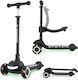 HyperMotion Kinderroller Klappbar 3-Rad mit Sitz für 12+ Monate Schwarz