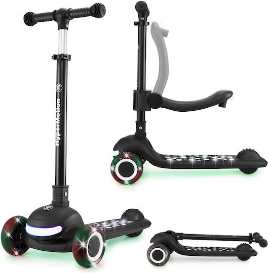 HyperMotion Kinderroller Klappbar 3-Rad mit Sitz für 12+ Monate Schwarz