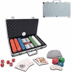 Action One Set 300 Numbered Poker Chips In Suitcase 4 G