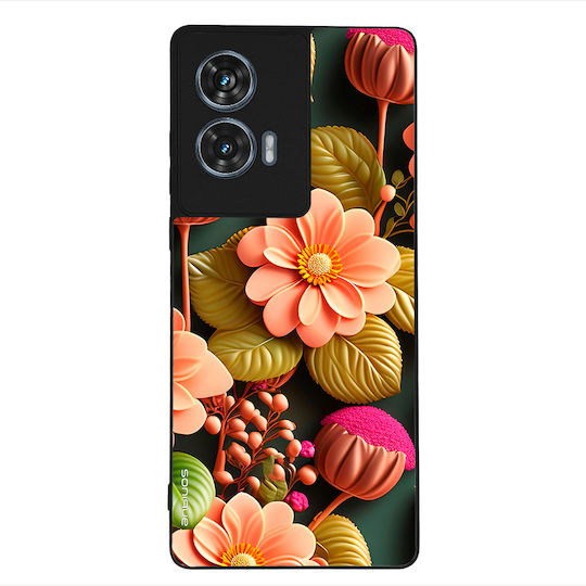 Sonique 3D Flower Series Case for Motorola Edge 50 Fusion 5G Salmon