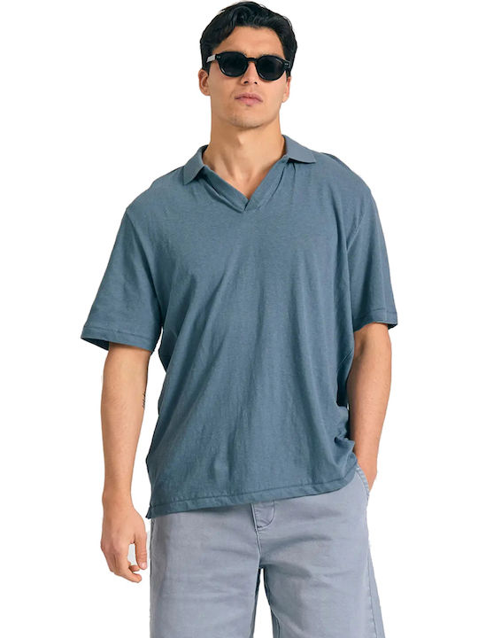 Polo Herrenbluse Kurzarm Steel-Grau FBM011-012-11-Steel-Grau