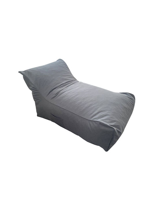 Bean Bag Chair Sunbed Waterproof Derek Gray 70x106x67cm