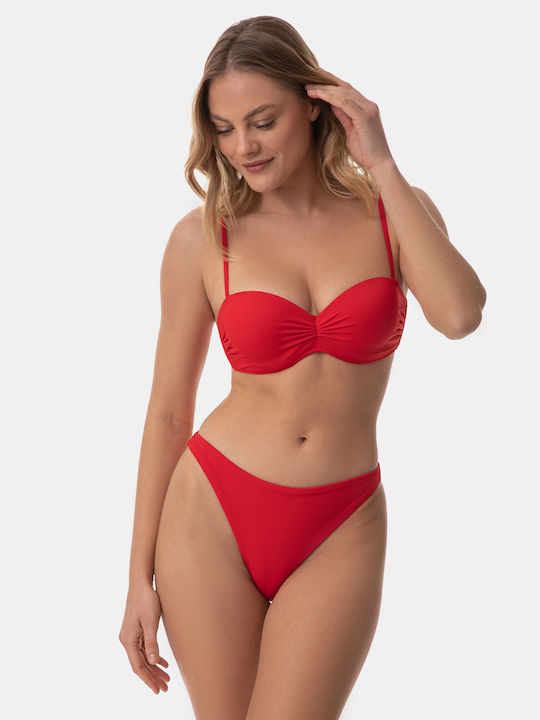 Nahtlose rote Bikinihosen in Basic-Design