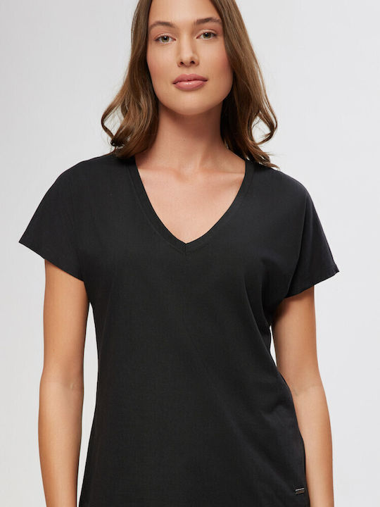 Minerva Summer Women's Pyjama Top Black