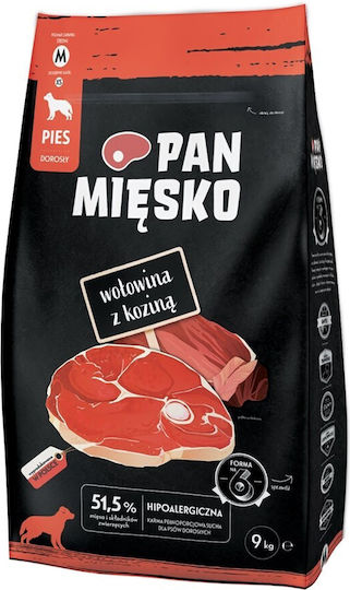 Pan Miesko 9kg Dry Food for Dogs with Beef