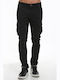 Trousers Cargo Elastic in Regular Fit Black