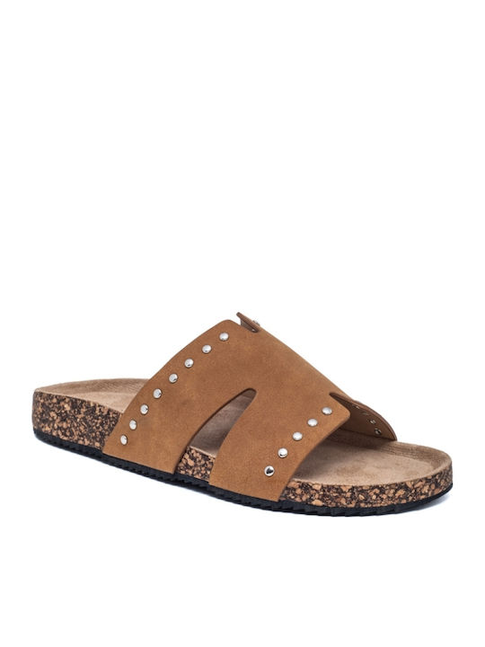Flache Sandalen für Damen Flatforms in Braun Farbe