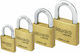 Hugo Locks Line Bronze Vorhängeschloss Messing mit Schlüssel 25mm 1Stück