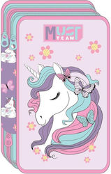 Must Team Unicorn Pencil Case Full with 3 Compa...