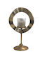 Inart Candle Holder Metal in Gold Color 29x12x50cm 1pcs