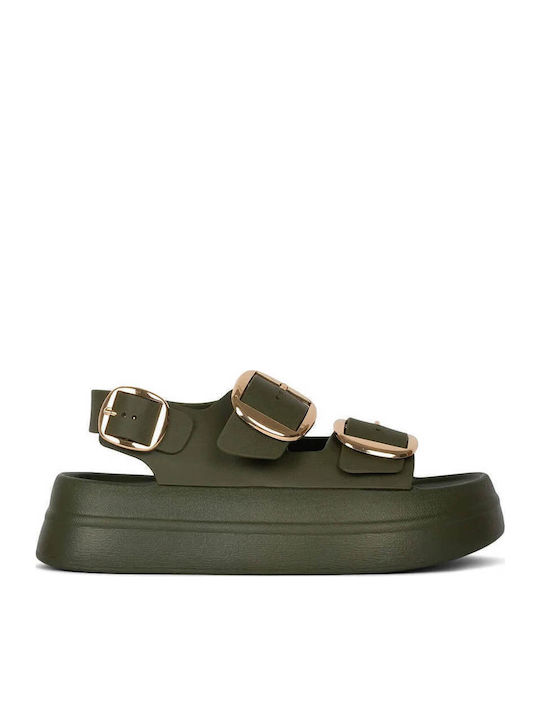 Jeffrey Campbell Women's Flat Sandals Khaki