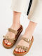 Flache Sandalen für Damen Flatforms in Braun Farbe