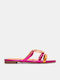 Women's Flat Sandals in Fuchsia Color