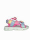 Kids' Sandals with Velcro & Lights Fuchsia