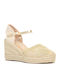 Damenplattformen im Espadrilles-Stil Goldene