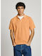 New Oliver Polo Herrenbluse Kurzarm Orange