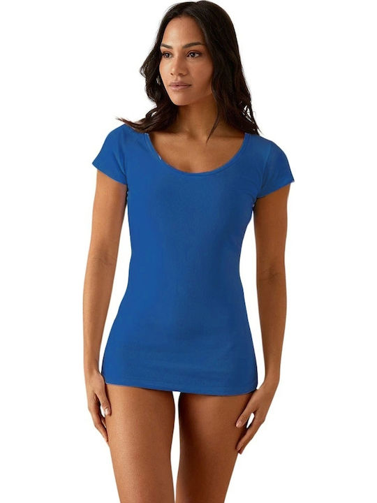 Jadea Women's Short Sleeve T-Shirt Blue.