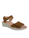 Damenplattformen Tabac Braun