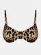 Bikini Σουτιέν C Cup Animal Print Καφέ