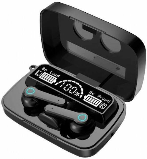 In-ear Bluetooth Handsfree Ακουστικά με Θήκη Φόρτισης Charging Case With Flashlight Digital Display