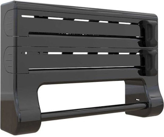 Primanova Βάση για Χαρτί Κουζίνας Πλαστική Μαύρη 38x8x25cm M-E81-06