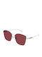 Gucci Unisex Sunglasses with Silver Frame and Silver Mirror Lens GG1805SA004