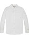 Kids Shirt Long Sleeve Linen White