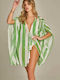 Empress Feminin Scurt Kimono de Plajă Green