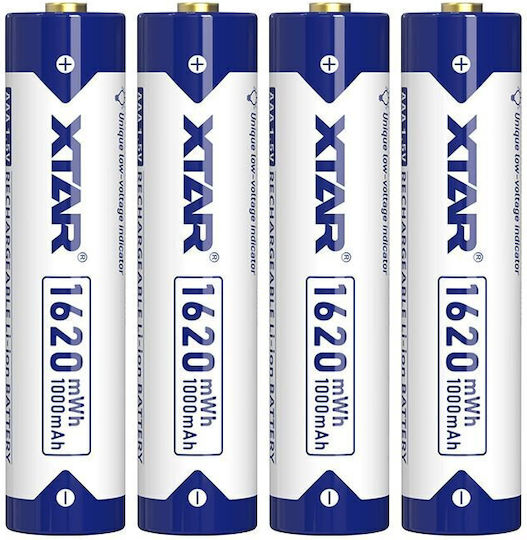 XTAR Презареждащи батерии AAA Li-ion 1000mAh 1.5V 4бр