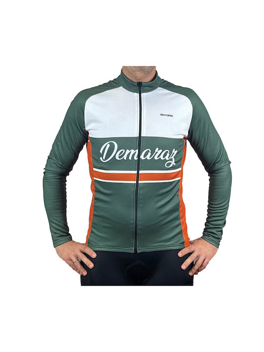 Demaraz Men's Long Sleeve Cycling Jersey Road Bike Green Demaraz Men's Long Sleeve Cycling Jersey Road Bike Green