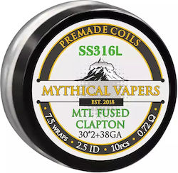 Mythical Vapers Mtl Fused Clapton Ss316 0,75 Ohm