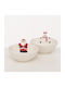 Artekko Christmas Bowl Ceramic White D12cm.