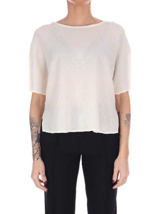 Damen Bluse Kurzärmelig Vanilla