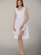 Feminin Caftan de Plajă White