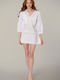 Damen Kaftan Strand White