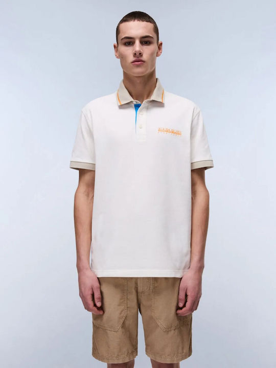 Men's White Polo Shirt E-zeri Napapijri