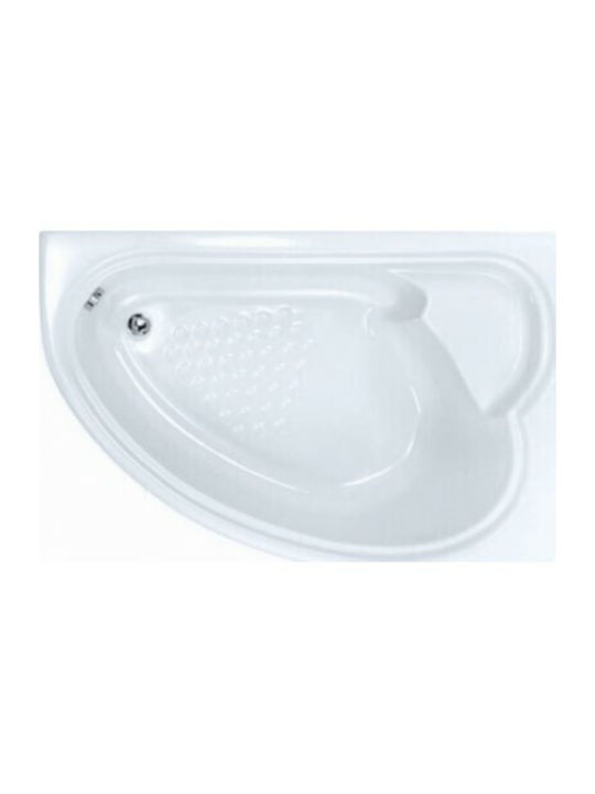 Sanitec Claudia Γωνιακή Μπανιέρα Ακρυλική 165x95x60cm