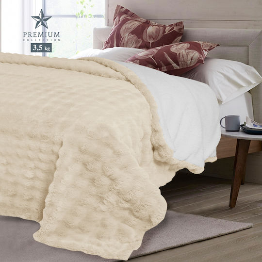 Isadore Lorraine Pătură Premium Plus Sherpa Superdublă 220x240 cm Ecru