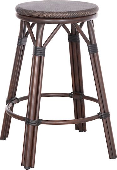Σκαμπό Μπαρ από Αλουμίνιο Bamboo Look 43x43x65cm Σκαμπό Μπαρ από Αλουμίνιο Bamboo Look 43x43x65cm