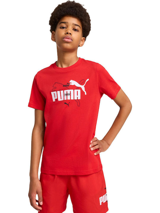 PUMA Kids' T-shirt Red Logo