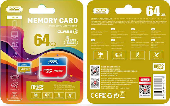 XO microSDHC 64GB Клас 10 UHS-I 20MB/s с адаптер