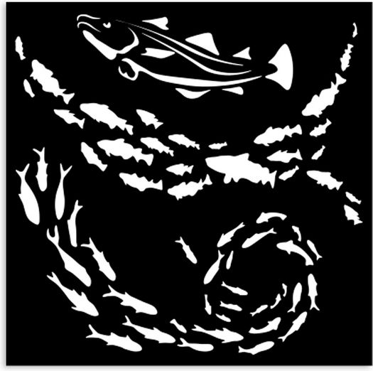 Thick Stencil 12x12cm Stamperia Silent Sea Fish