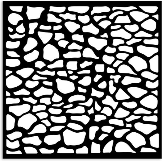 Thick Stencil 12x12cm Stamperia Silent Sea Stone Effect