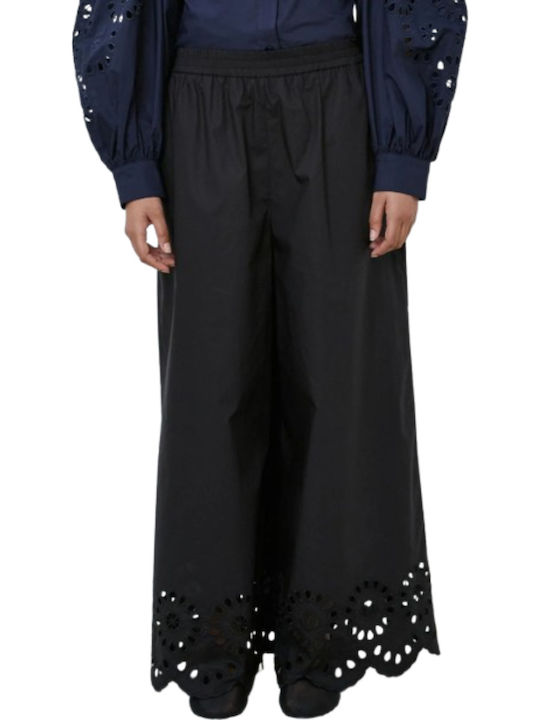 Meimeij Women's Fabric Trousers Black