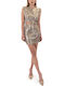 Summer Mini Evening Dress Gold