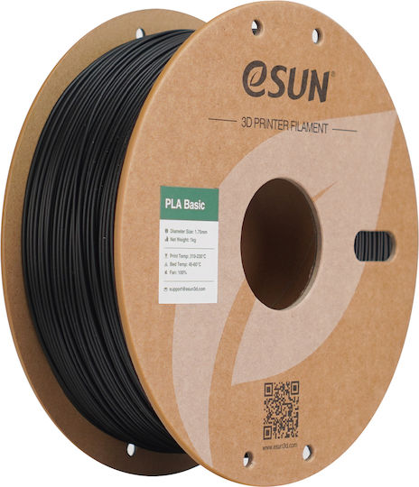 Esun PLA 3D Printer Filament 1.75mm Black 1kg 1pc Spool
