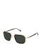 FILA Men's Sunglasses with Gold Metal Frame and Green Lens SFI300V 300P