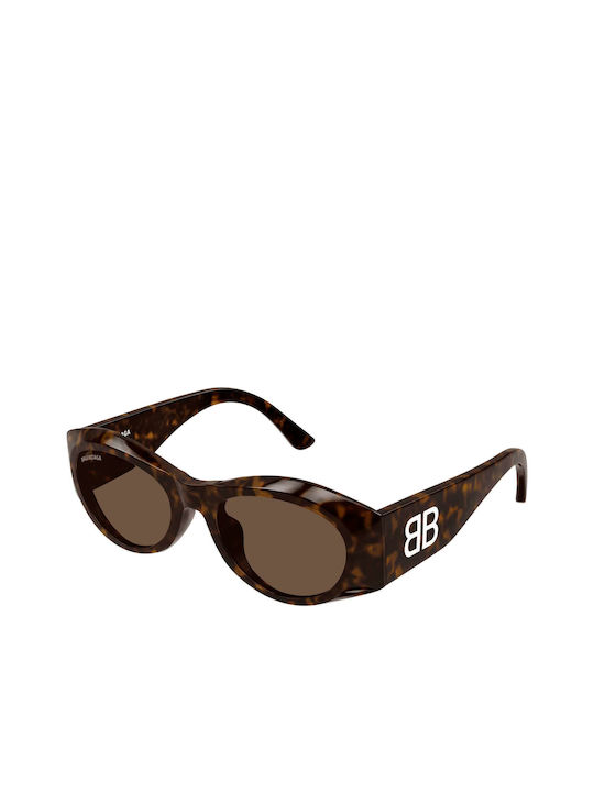 サングラス BALENCIAGA Woman Sunglasses Brown BB0396SK 002 Balenciaga BB0396SK 002 Women's Dark Havana Acetate