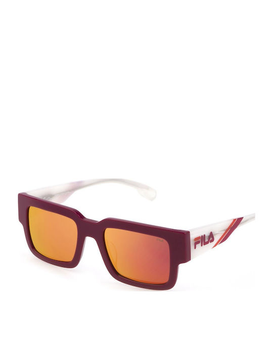 FILA Unisex Sunglasses with Burgundy Plastic Fr...