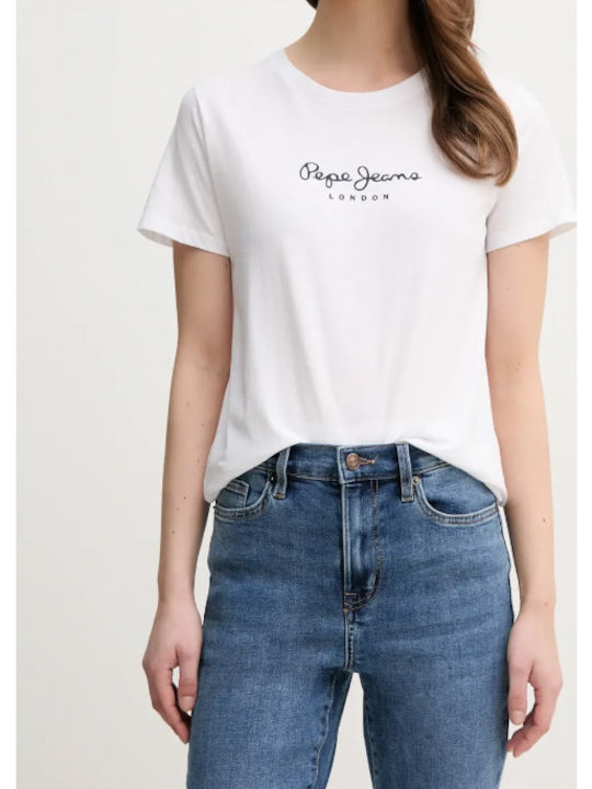 Pepe Jeans Logo Γυναικείο T-shirt White